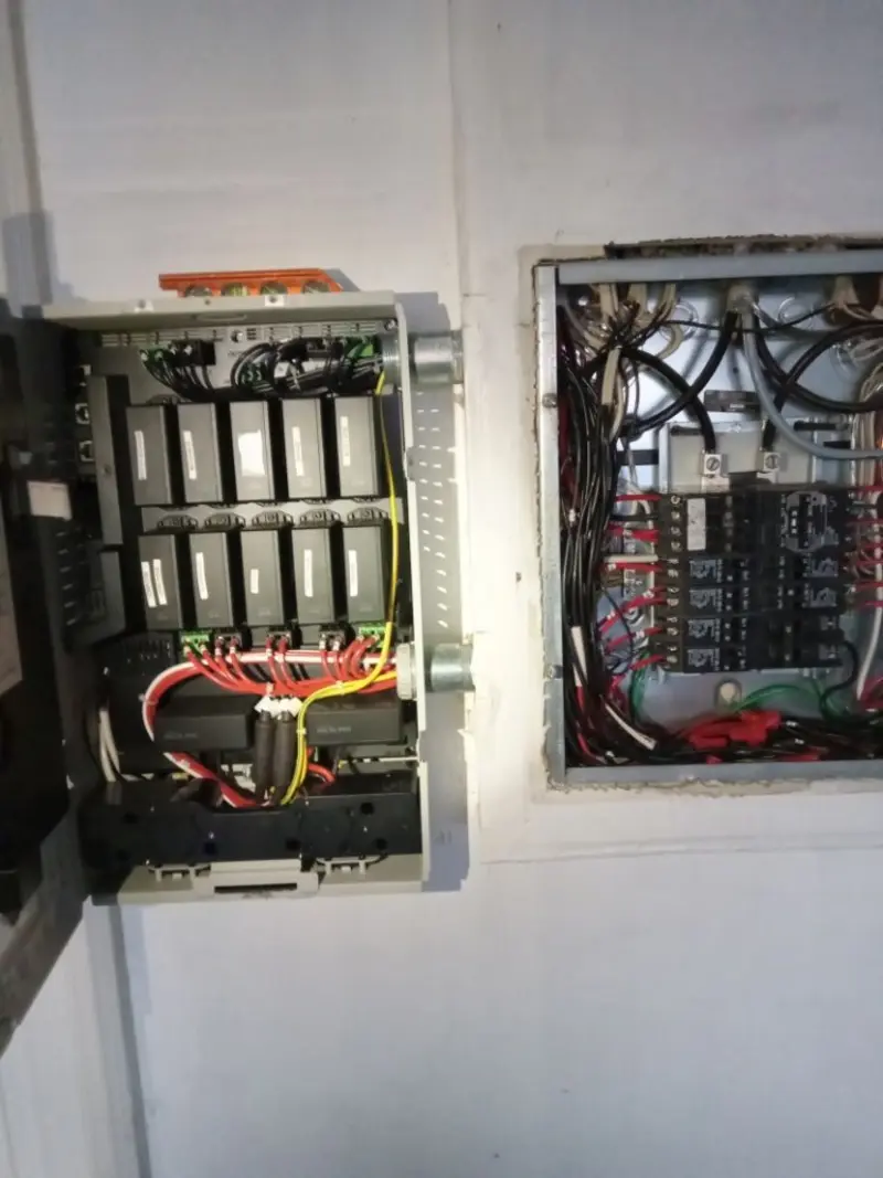 Electrical panel upgrade completed for Security Camera Wiring in Randolph